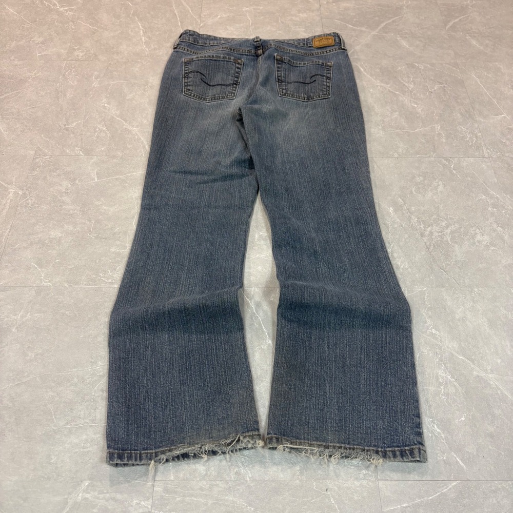 Signature by Levi Strauss Women 10 Medium Bootcut Jeans Blue Mid Rise Frayed Hem